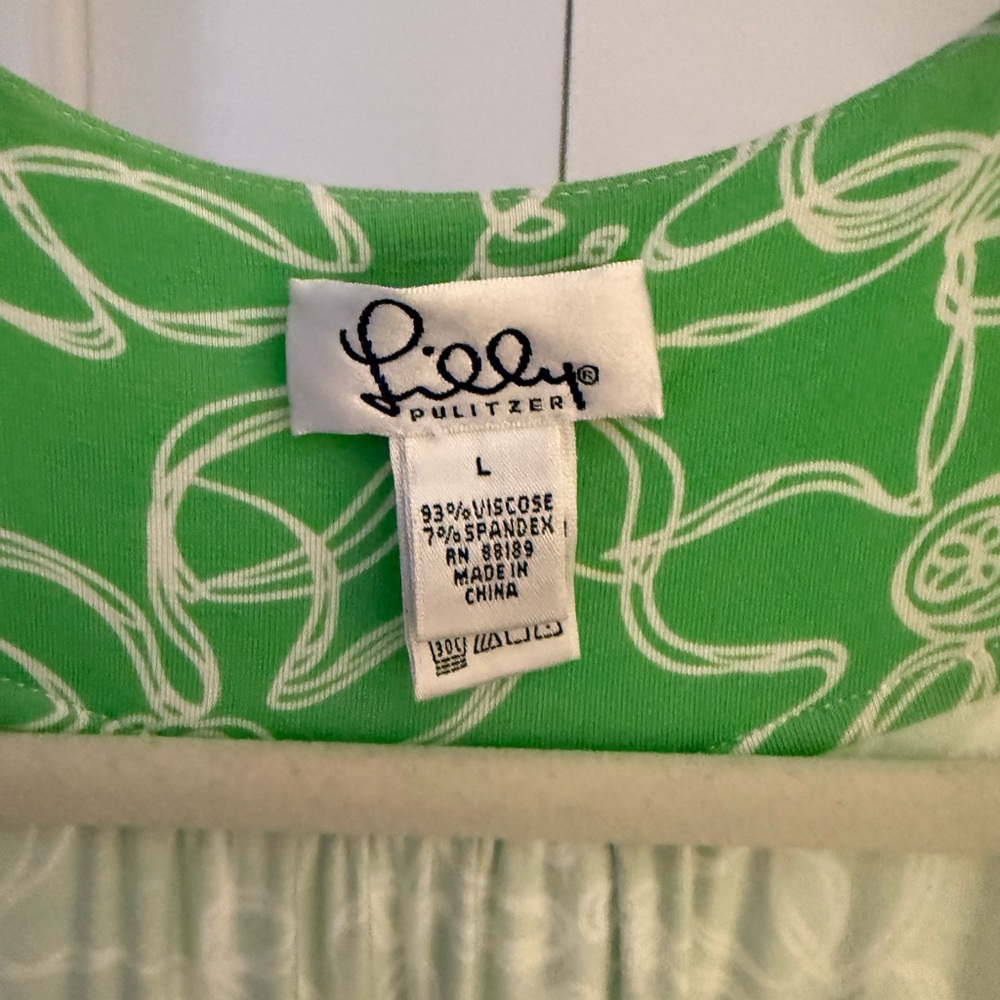Lilly Pulitzer Green Ruffled Wrap Sundress - Picture 2 of 5